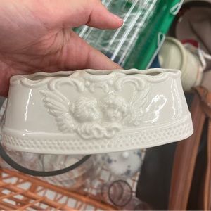 Vintage Ceramic Cherub Candle Holder Dresden Original Germany